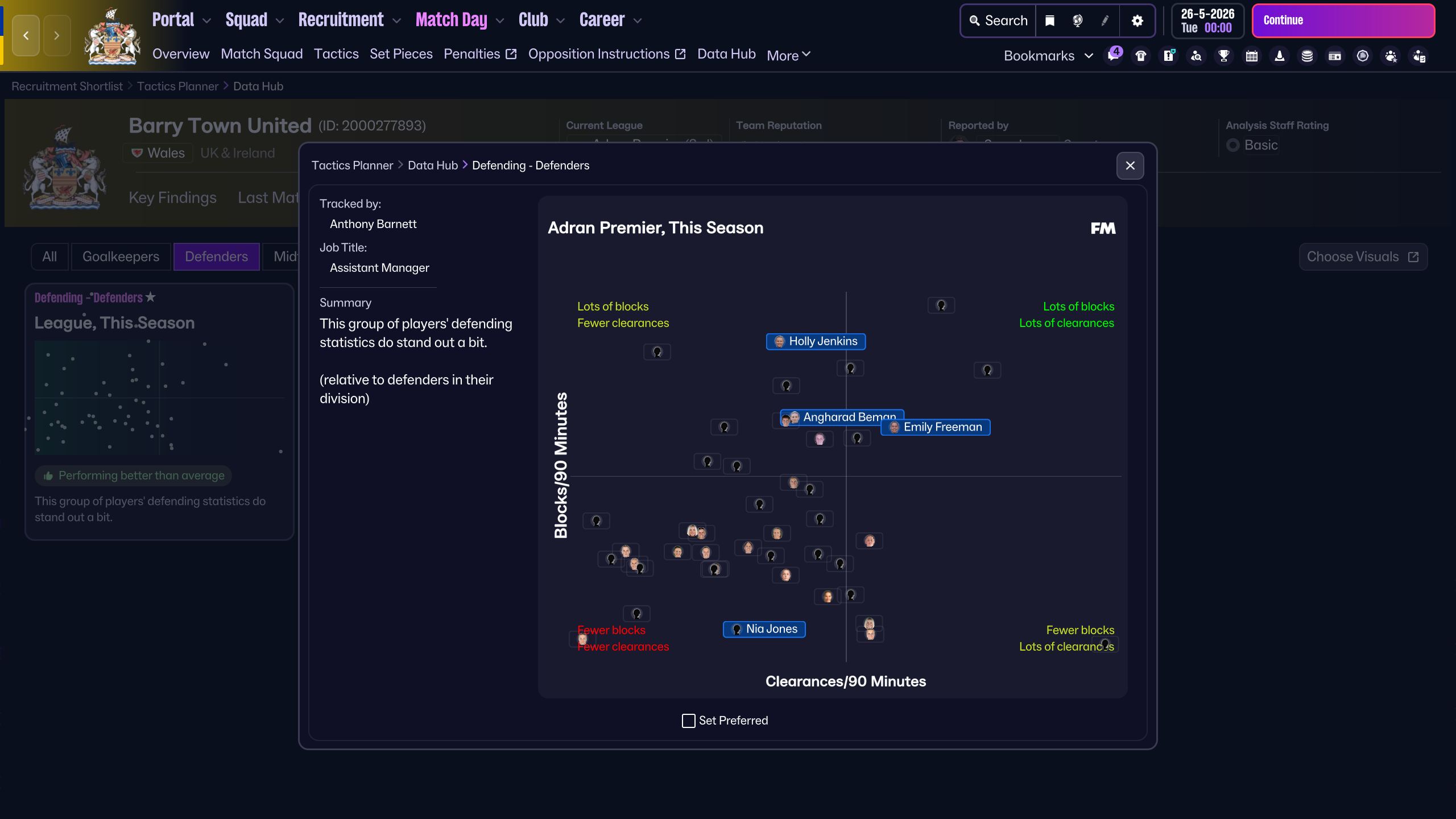 Defensive actions - Season 1
