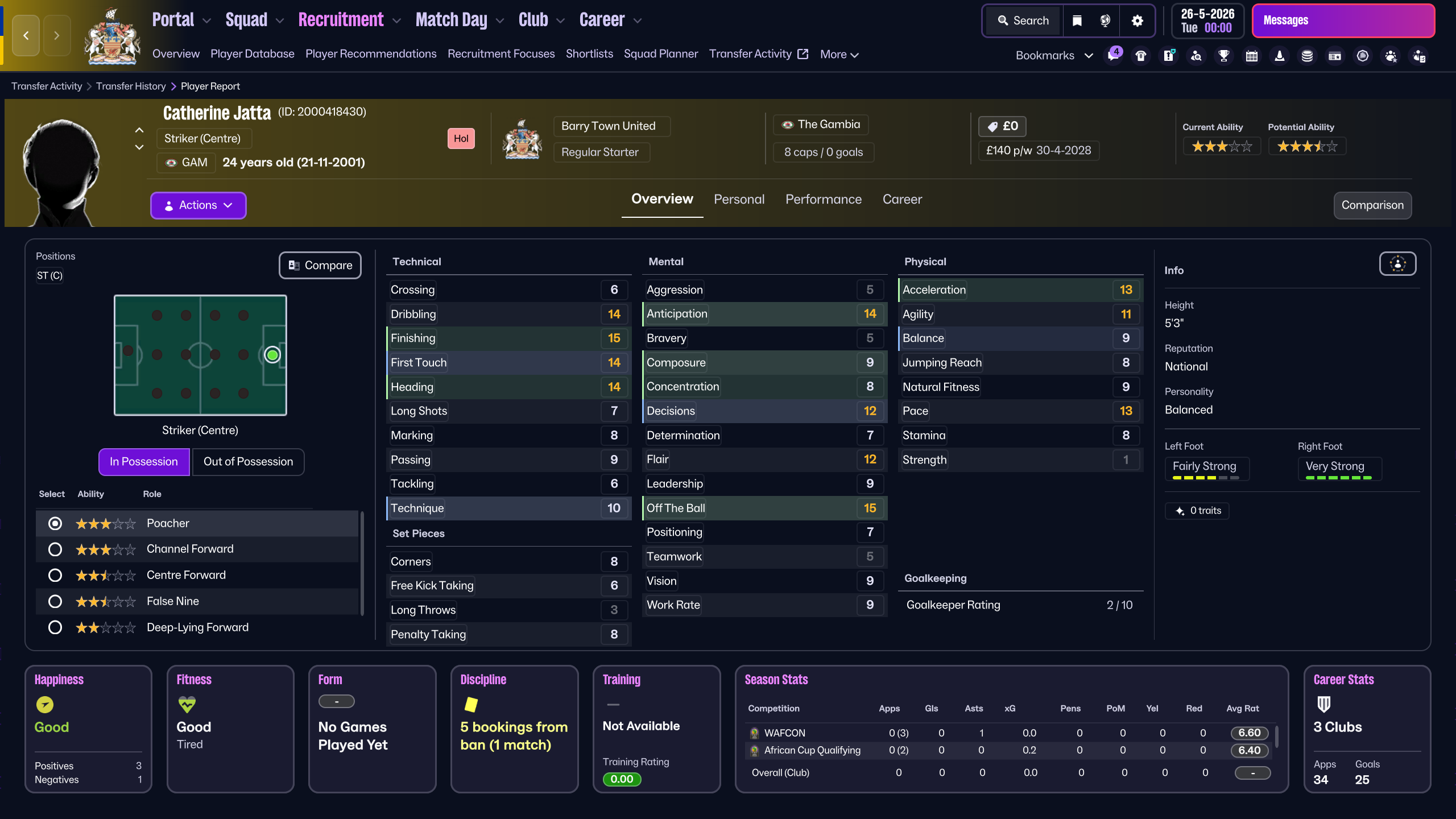 Jatta player profile