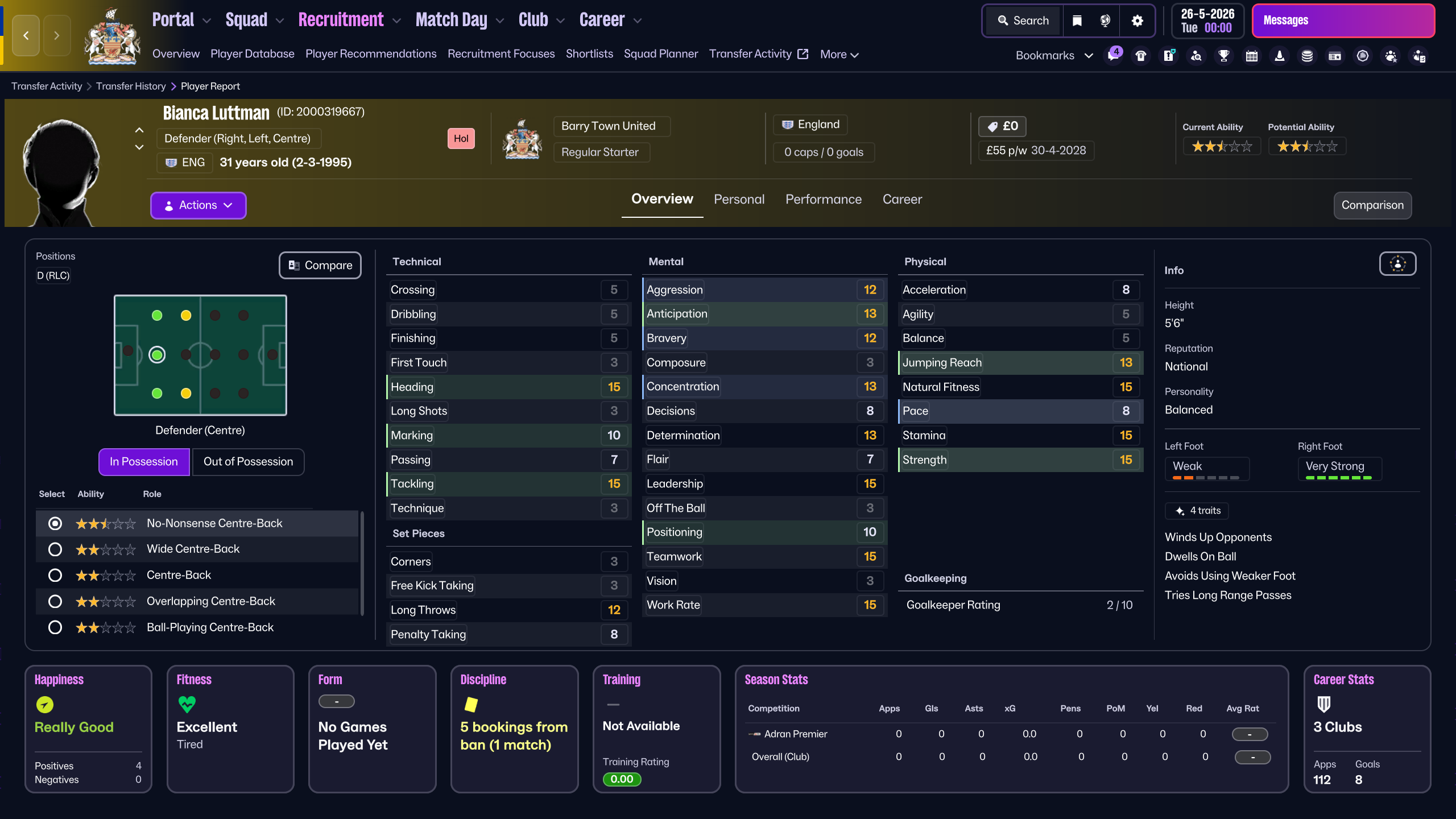 Luttman player profile